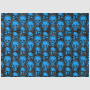 Papel De Seda Blue Skulls and Sunflower Series Design 6