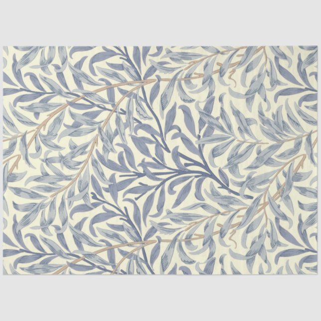 Papel De Seda Blue Willow Bough (por William Morris) (Frente )