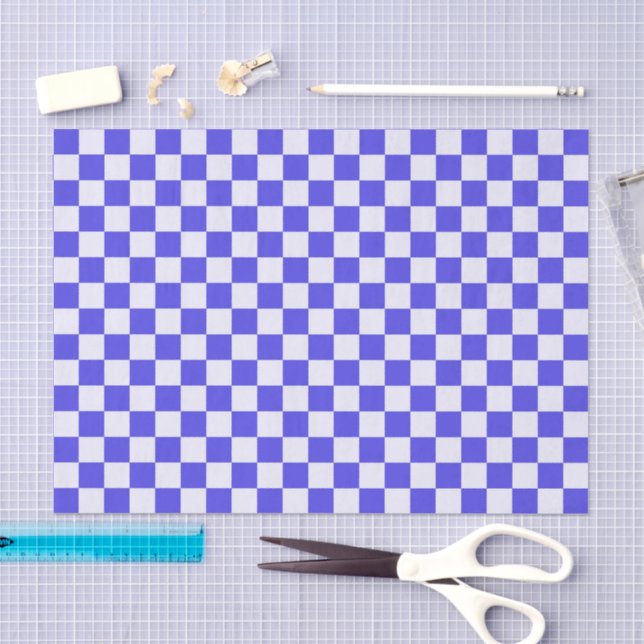 Papel De Seda Blueberry cream checkered pattern (Arte )