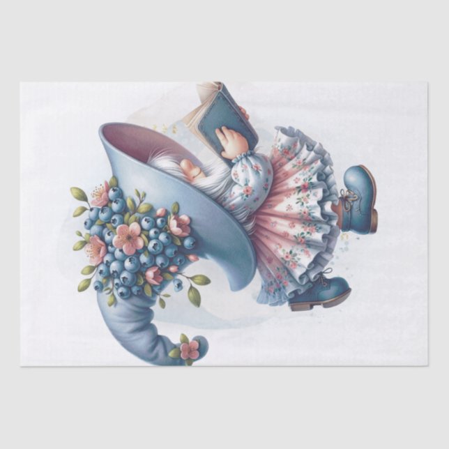 Papel De Seda Blueberry Gnomo (Frente )