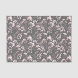 Papel De Seda Blush Ginkgo Luxe – Botânica Dourada em Preto (1)