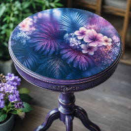 Papel De Seda Blush Índigo Floral Tropical Decoupage