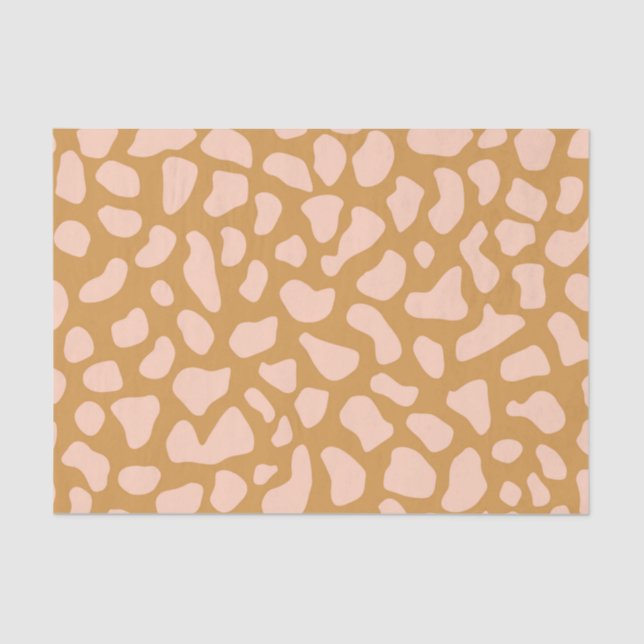 Papel De Seda Blush Pink Cheetah Print Decoupage (Frente )