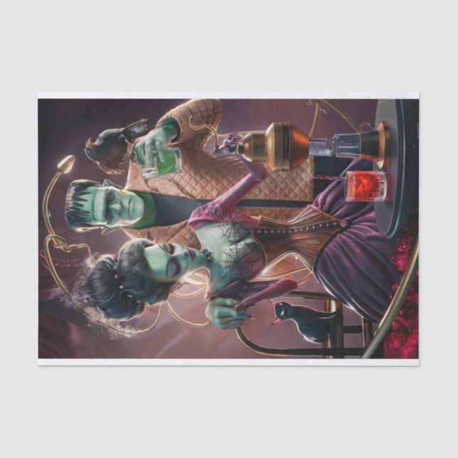 Papel De Seda Boa Química, Frankenstein Monster e sua noiva (Frente )