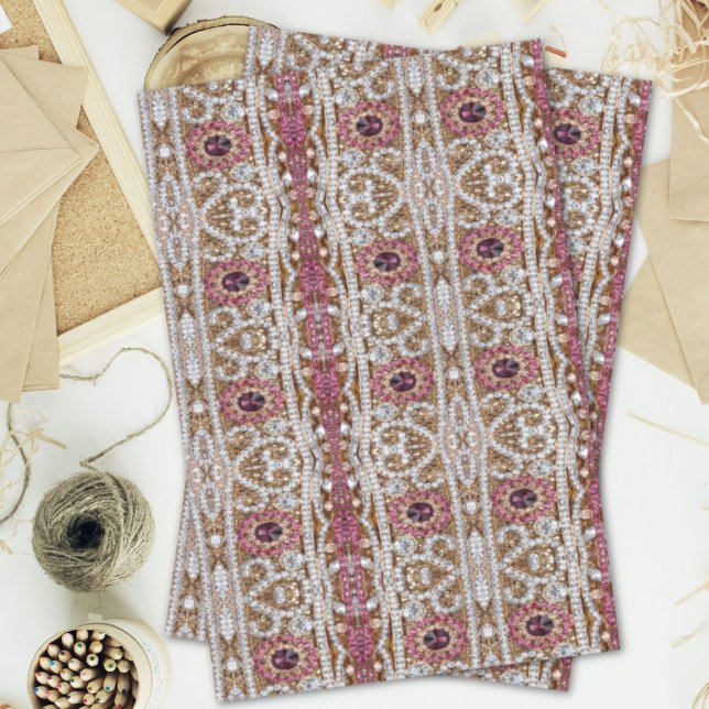 Papel De Seda boêmia art deco fashion wine red burgundy (bohemian art deco fashion wine red burgundy tissue paper)