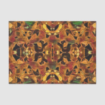 Boêmio Tribal Marrom Verde Vermelho Mosaico