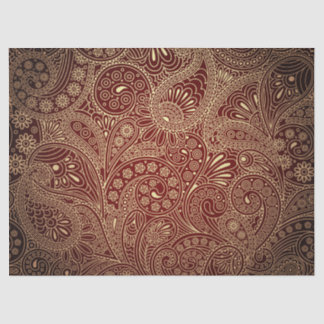 Papel De Seda Bohemian bonito colorido retro de Boho