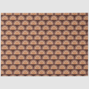 Papel De Seda Boho Arco-íris Laranja e Marrom