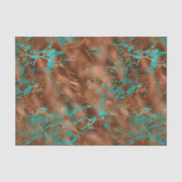 Papel De Seda Boho Blue Copper Patina