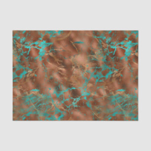 Papel De Seda Boho Blue Copper Patina