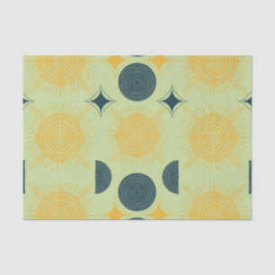 Papel De Seda Boho Celestial Sun Moon Mint