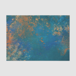 Papel De Seda Boho Copper Blue Grunge