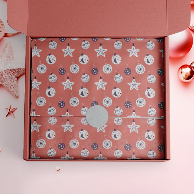 Papel De Seda Boho Dreams Modern Holiday Ornaments (Criador carregado)