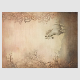 Papel De Seda Boho Elegant White Horse Decoupage