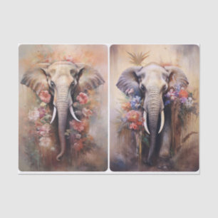Papel De Seda Boho Elephants