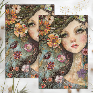 PAPEL DE SEDA BOHO FLOWGIRL DECOUPAGE
