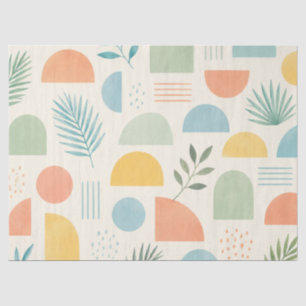 Papel De Seda Boho Geométrico Tropical