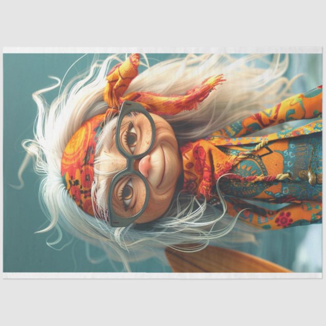 Papel De Seda Boho Hippie Grama (Frente )