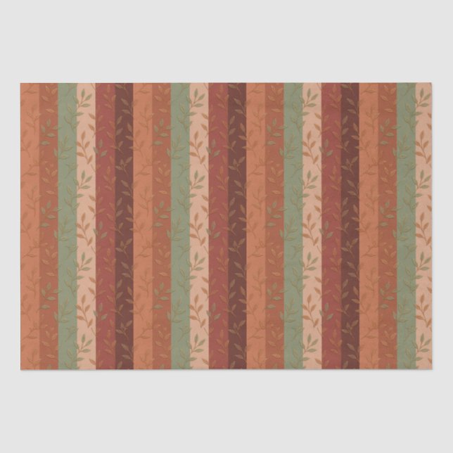 Papel De Seda Boho Leaf Pattern Rustic Home Decor (Frente )