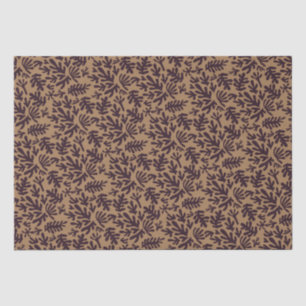 Papel De Seda Boho Matisse Formas Botânicas Padrão Preto Dourado