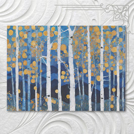 Papel De Seda Boho Mountain Aspen Cena de Árvore