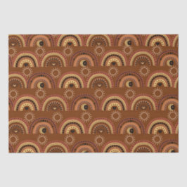 Papel De Seda Boho Mystic Eye Rainbow Brown Fundo