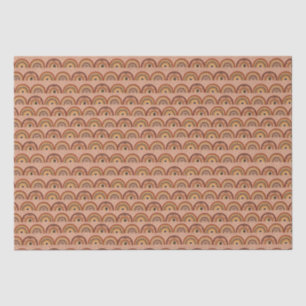 Papel De Seda Boho Mystic Eye Rainbow Tan Background