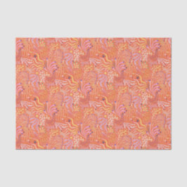 Papel De Seda Boho Praia de Seagrass Laranja