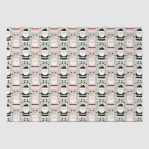 Papel De Seda Boho Rosa Verde Papai Noel Natal Festa de Natal