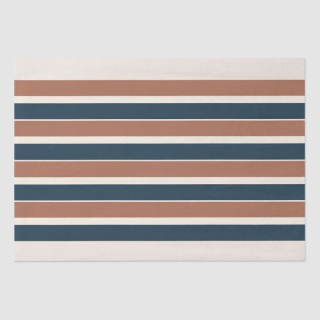 Papel De Seda Boho Rustic e Marinhos Stripes (Frente )