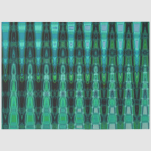 Papel De Seda Boho Teal Abstrato Decoupage