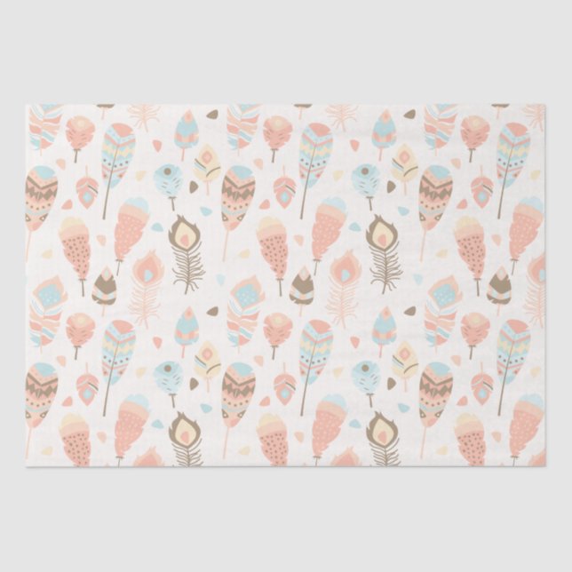 Papel De Seda Boho Tribal Woodland - Festa para Animais - Bag (Frente )