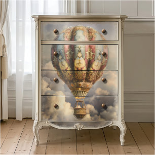 Papel De Seda Boho Vintage Boêmio Balão de Ar Decoupage
