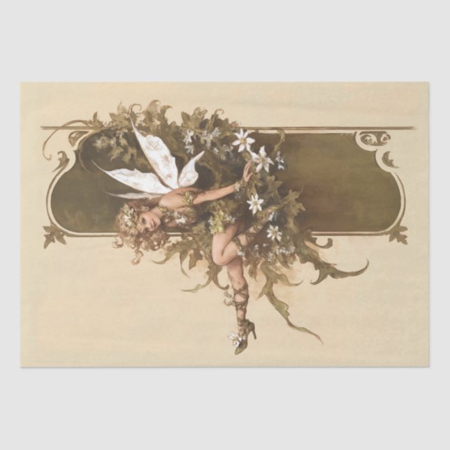 Papel De Seda Boho Whimsic Woodland Fairy (Frente )