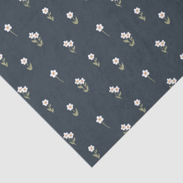 Papel De Seda Boho Wildflowers Ditsy Floral Cottagecore Dark