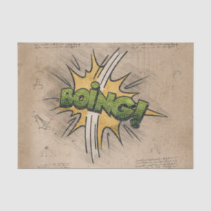 Papel De Seda BOING! Vintage Comic Book Steampunk Pop Art