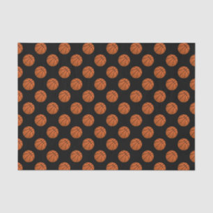 Papel De Seda Bolas de Basquete Castanhas de Preto
