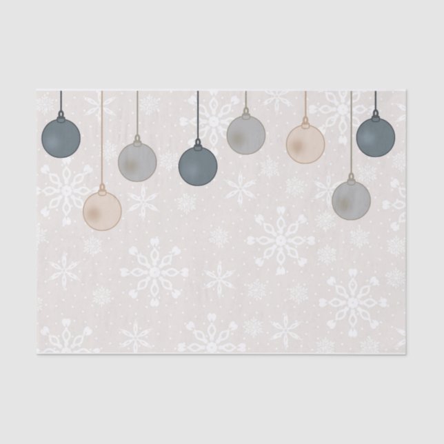 Papel De Seda Bolas de Natal (Frente )