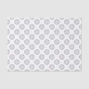 Papel De Seda Bolas de Voleibol Pretas/Brancas, Brancas