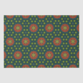 Papel De Seda Bold Abstrato Hippie Cute Red Green - Tribal