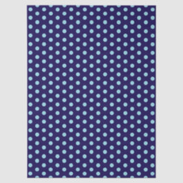 Papel De Seda Bold Light Blue Polka Dots on Navy Blue