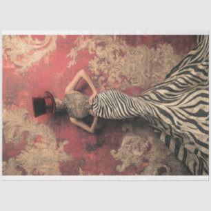 Papel De Seda Bold Stripes, Senhora sofisticada, Damask Patina