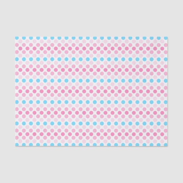 Papel De Seda Bold Transfeminine Pride Flag Colors Polkadots (Frente )