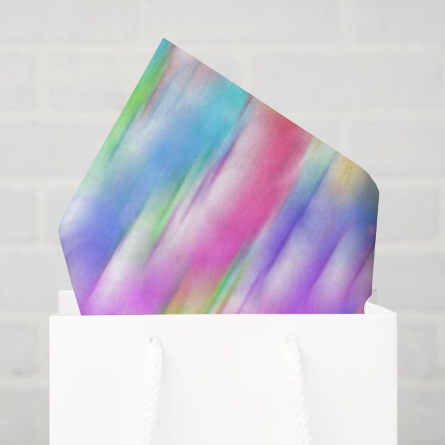 Papel De Seda Bolhas de brilho de arco-íris (Sacola de presentes)