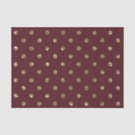 PAPEL DE SEDA BOLHAS VERMELHAS BORGONHA COM VISUAL DE BRILHO DOU