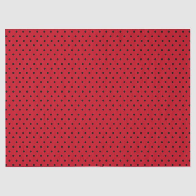 Papel De Seda Bolinha Vermelha (Frente )