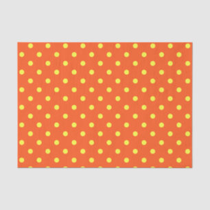 Papel De Seda Bolinhas alaranjadas & amarelas