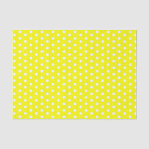 Papel De Seda Bolinhas amarelas
