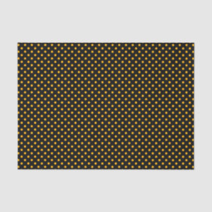 Papel De Seda Bolinhas Amarelas Chic em Preto