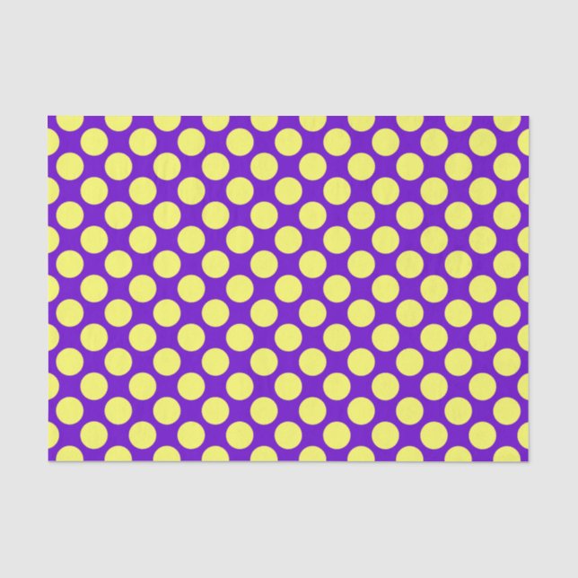 Papel De Seda Bolinhas amarelas com fundo roxo STaylor (Frente )